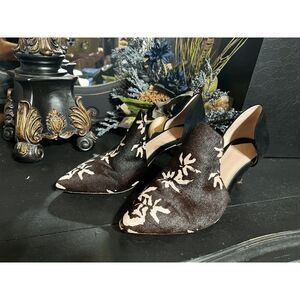 A D & Daughters Died Calf Slip on Heel Size 10